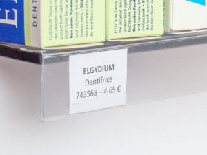 Réglette transparente adhésive – Avec angle à 90° – À l&rsquo;unité