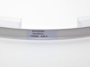 Réglette clipsable plate étagère arrondie – hauteur au choix – À l&rsquo;unité