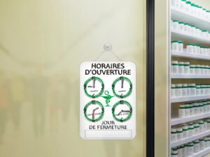 Panneau horaires Pharmacie