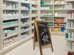 Chevalet de trottoir 115x56cm teinté chêne