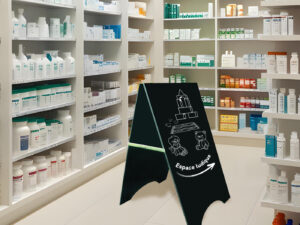 Chevalet de trottoir en PVC expansé recyclé