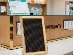 Chevalet comptoir ardoise « Écolière »