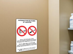 Panneaux « Interdiction de fumer / vapoter »