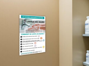 Pancarte « Lavage des mains »