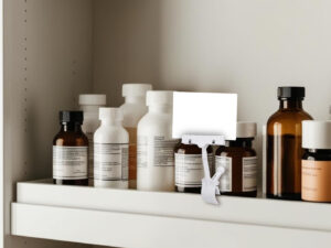 Étiquette blanche sans roulettes, sans attache